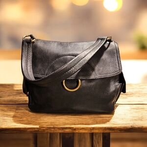 Salvatore Ferragamo Black Leather Shoulder Bag